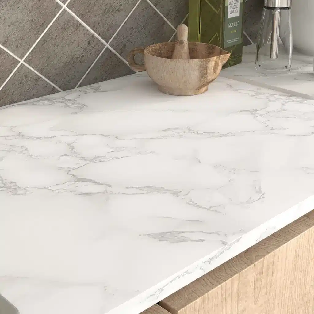 Custom countertops enhancing a contemporary kitchen space.